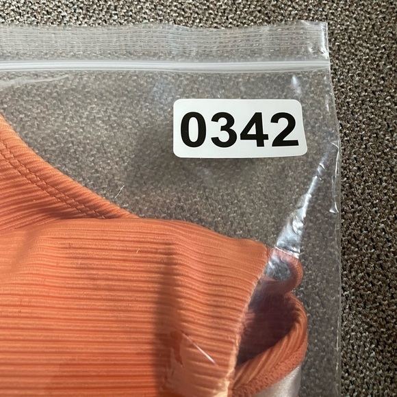 La Hearts Pacsun Ribbed Strappy Tie Back One Piece Swimsuit M Orange - Picture 10 of 11